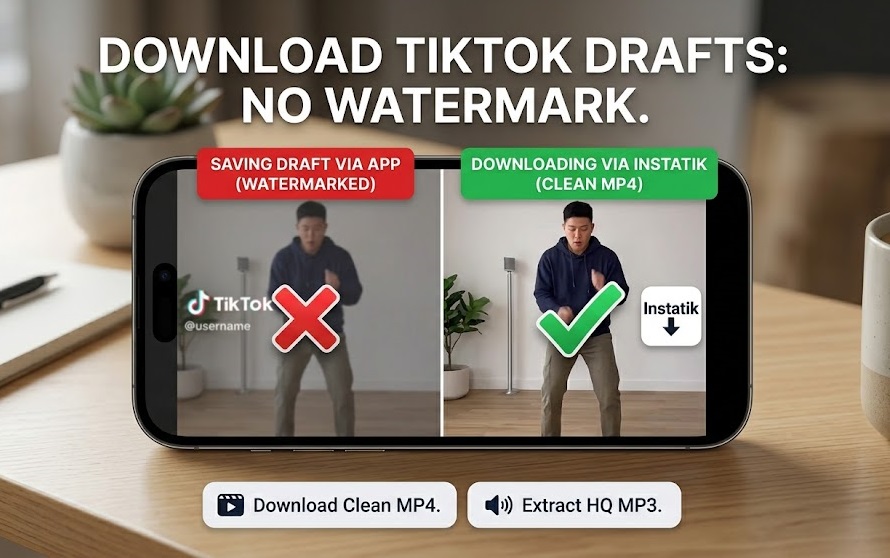 download tiktok drafts without watermark